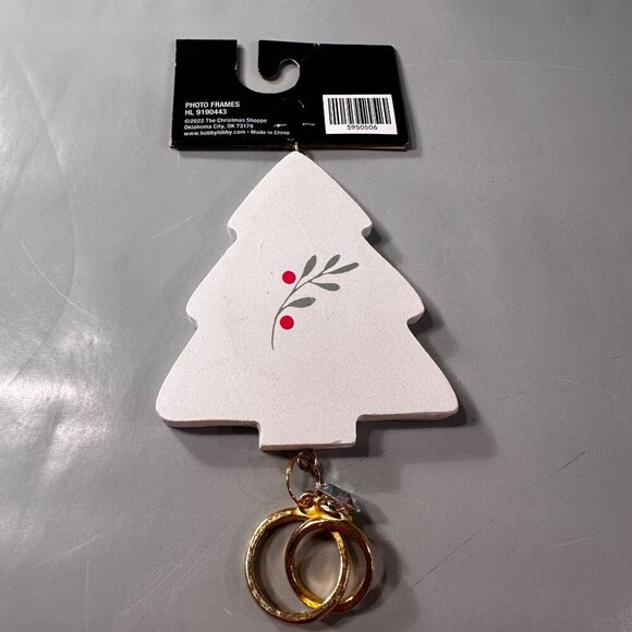 Christmas Shoppe Ornament Tree First Together Bride Groom Wedding Holiday - Picture 3 of 10